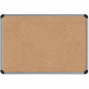 Universal Bulletin Board - 18" Board Height x 24" Board Width - Tan Cork Surface - Self-healing - Satin Aluminum Frame - 1 Each