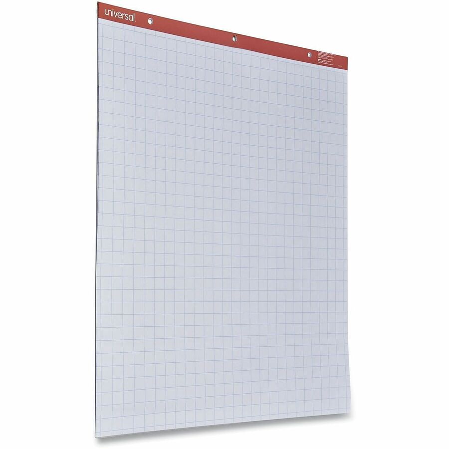 Universal Easel Pad - 1 Subject(s) - 50 Sheets - Tape Bound - Quad Ruled Front Ruling - 3 Hole(s) - 18 lb Basis Weight - 34" Height x 27" Width - White Paper - Chipboard Cover - 2 / Carton