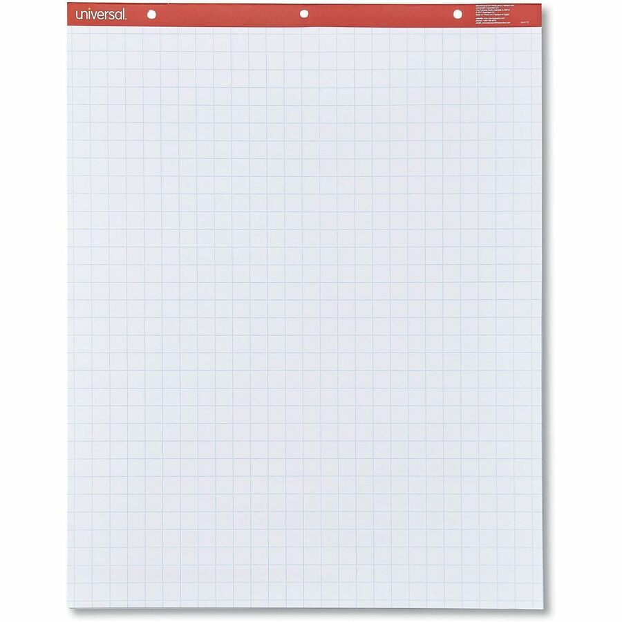 Universal Easel Pad - 1 Subject(s) - 50 Sheets - Tape Bound - Quad Ruled Front Ruling - 3 Hole(s) - 18 lb Basis Weight - 34" Height x 27" Width - White Paper - Chipboard Cover - 2 / Carton