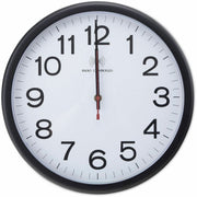 Universal Wall Clock - Analog - Atomic - White Main Dial - Black Case - Plastic