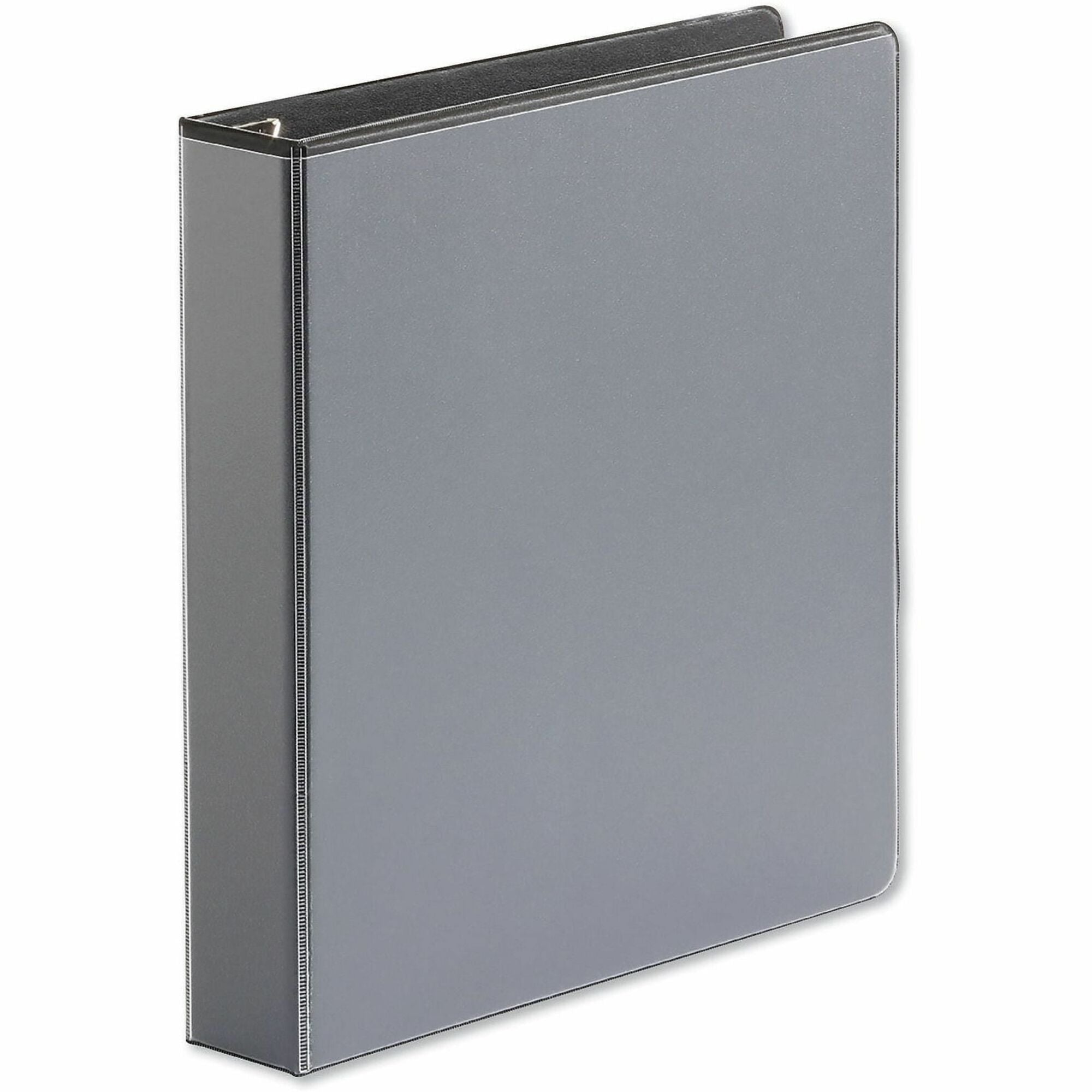 1 1/2" Binder Capacity - Letter - 8 1/2" x 11" Sheet Size - 400 Sheet Capacity - 3 Ring(s) - Fastener(s): Ring - Pocket(s): 2, Inside Front & Back - Polypropylene - Black - Non-stick - 1 Each