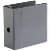 5" Binder Capacity - Letter - 8 1/2" x 11" Sheet Size - 1050 Sheet Capacity - 3 Ring(s) - Fastener(s): Ring - Pocket(s): 2, Inside Front & Back - Polypropylene - Black - Non-stick - 1 Each