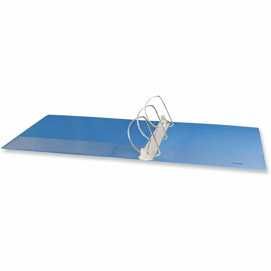 3" Binder Capacity - Letter - 8 1/2" x 11" Sheet Size - 600 Sheet Capacity - 3 Ring(s) - Fastener(s): Ring - Pocket(s): 2, Inside Front & Back - Polypropylene - Light Blue - Non-stick - 1 Each