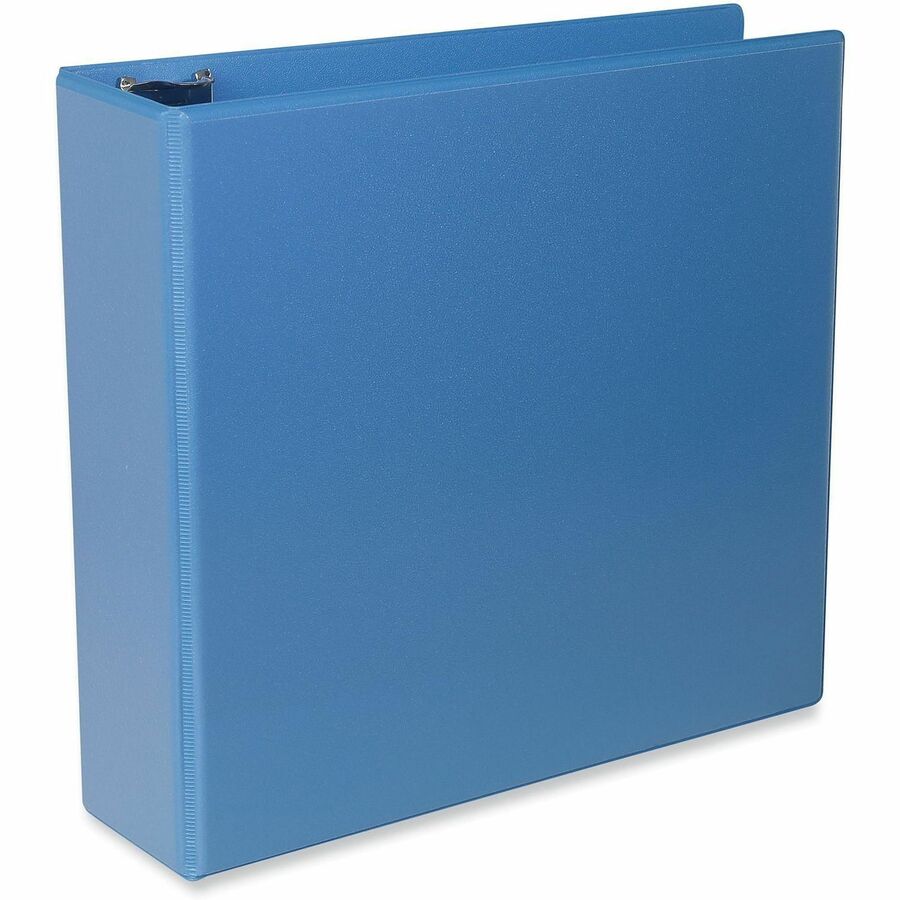 3" Binder Capacity - Letter - 8 1/2" x 11" Sheet Size - 600 Sheet Capacity - 3 Ring(s) - Fastener(s): Ring - Pocket(s): 2, Inside Front & Back - Polypropylene - Light Blue - Non-stick - 1 Each