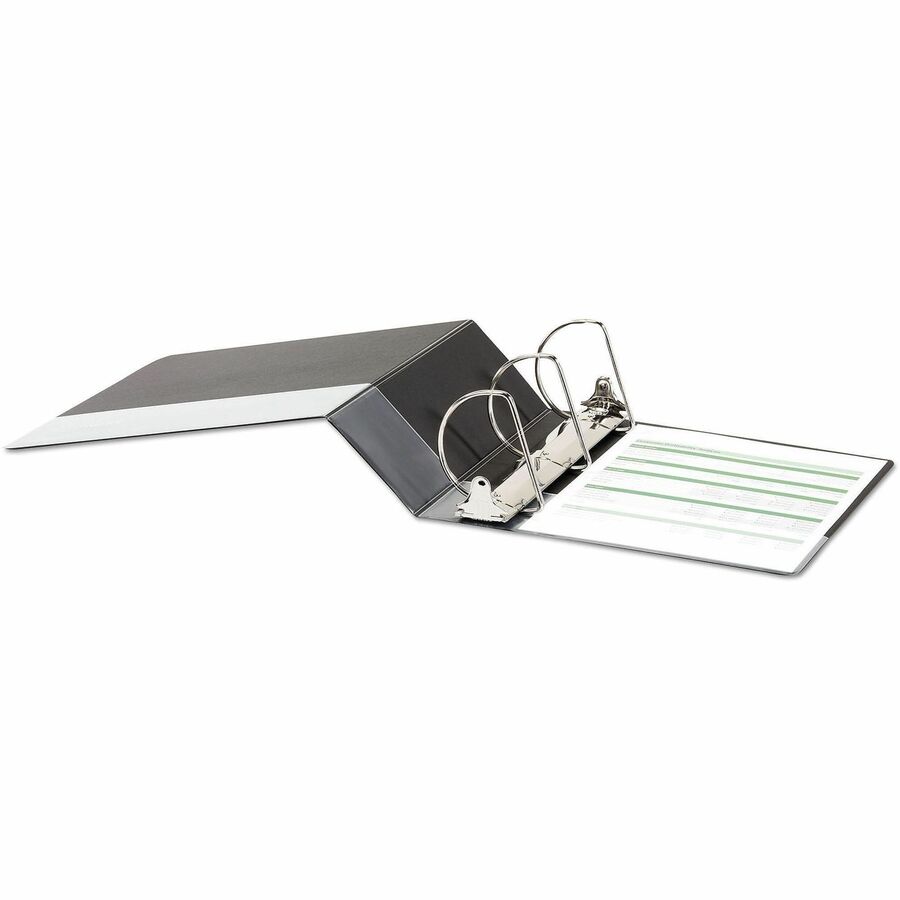 Universal Ring Binder - 4" Binder Capacity - Letter - 8 1/2" x 11" Sheet Size - 775 Sheet Capacity - 3 Ring(s) - Fastener(s): Ring - Pocket(s): 2, Inside Front & Back - Polypropylene - Black - Non-stick - 1 Each