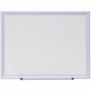 24" (2 ft) Width x 18" (1.5 ft) Height - White Melamine Surface - Satin Aluminum Frame - 1 Each