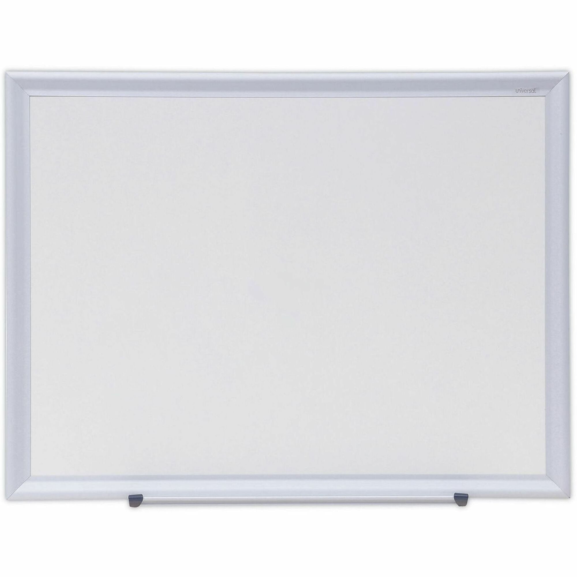 24" (2 ft) Width x 18" (1.5 ft) Height - White Melamine Surface - Satin Aluminum Frame - 1 Each