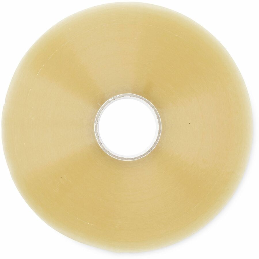 1499.34 yd Length x 2.83" Width x 2 mil Thickness - 3" Core - Clear - Synthetic Rubber - Plastic Backing - 4 / Carton