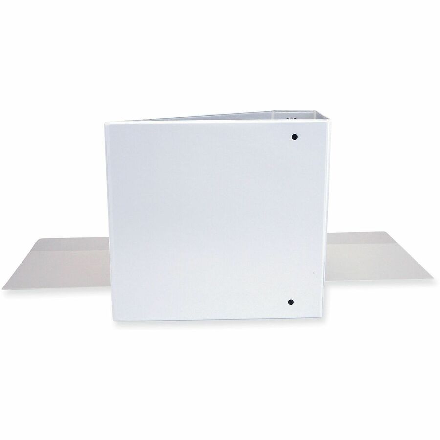 5" Binder Capacity - Letter - 8 1/2" x 11" Sheet Size - 950 Sheet Capacity - 3 Ring(s) - Fastener(s): Ring - Pocket(s): 2, Inside Front & Back - Polypropylene - White - Non-stick - 1 Each