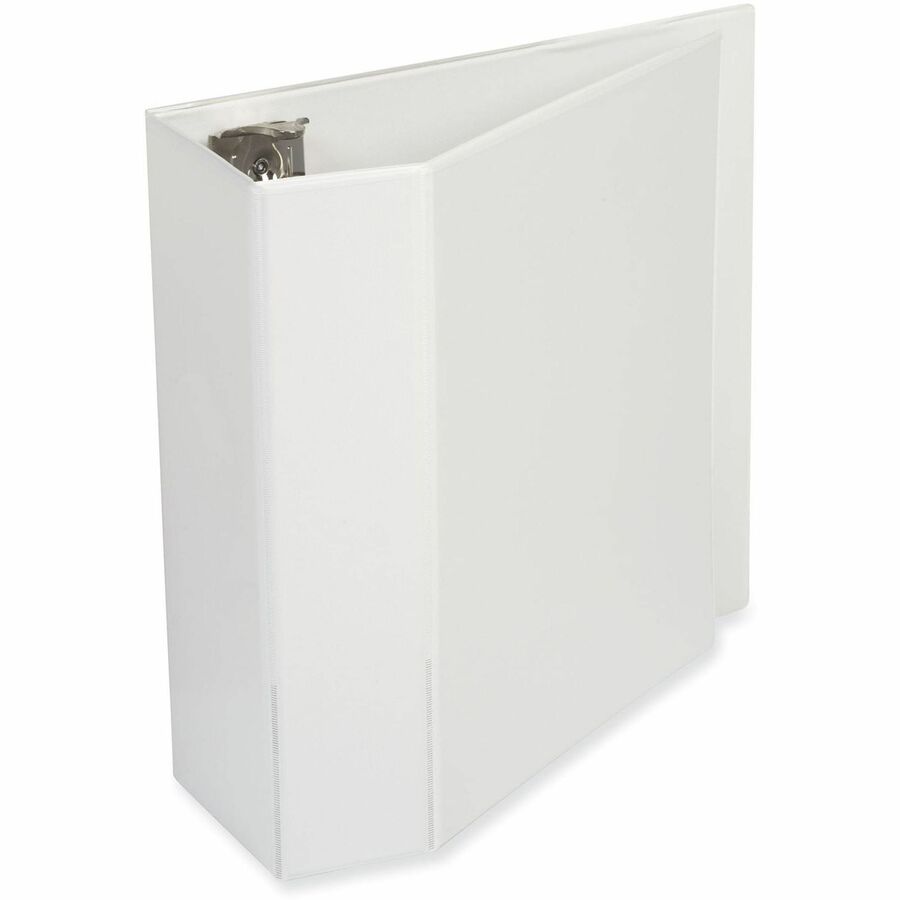5" Binder Capacity - Letter - 8 1/2" x 11" Sheet Size - 950 Sheet Capacity - 3 Ring(s) - Fastener(s): Ring - Pocket(s): 2, Inside Front & Back - Polypropylene - White - Non-stick - 1 Each