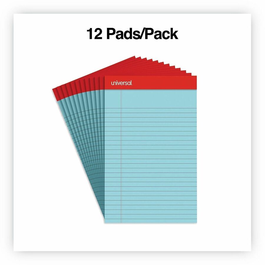 1 Subject(s) - 50 Sheets - Tape Bound - Narrow Ruled Front Ruling - 16 lb Basis Weight - 8" Height x 5" Width - Blue Paper - Chipboard Cover - 1 Dozen