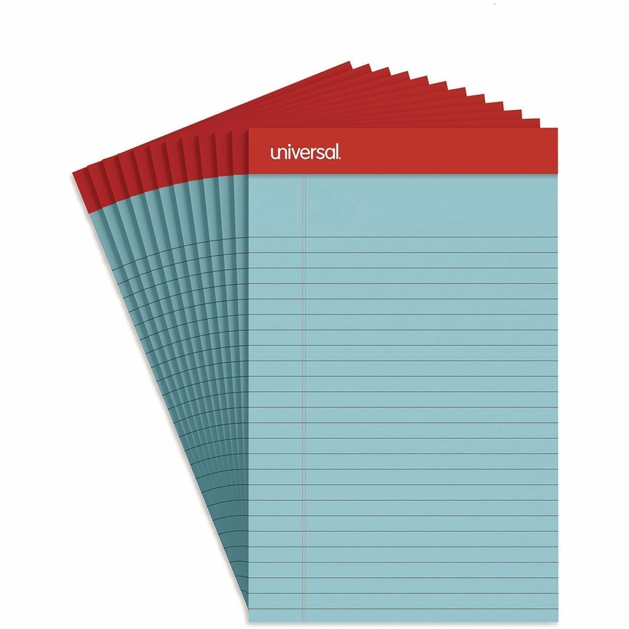 1 Subject(s) - 50 Sheets - Tape Bound - Narrow Ruled Front Ruling - 16 lb Basis Weight - 8" Height x 5" Width - Blue Paper - Chipboard Cover - 1 Dozen