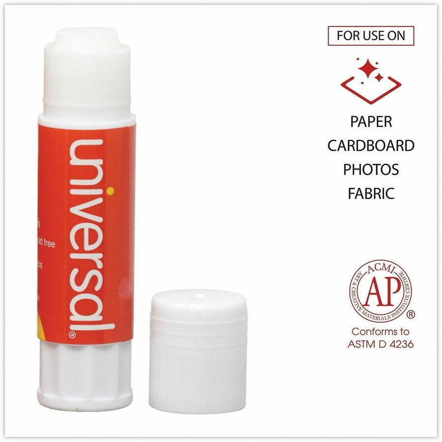 Universal Glue Stick - 0.74 oz - Clear - 12 / Pack