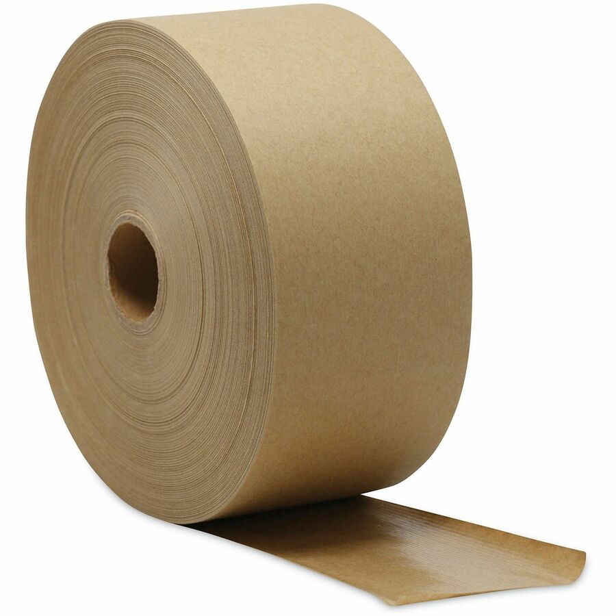200 yd Length x 3" Width x 5.3 mil Thickness - 3" Core - Brown - Kraft Paper Backing - 10 / Carton