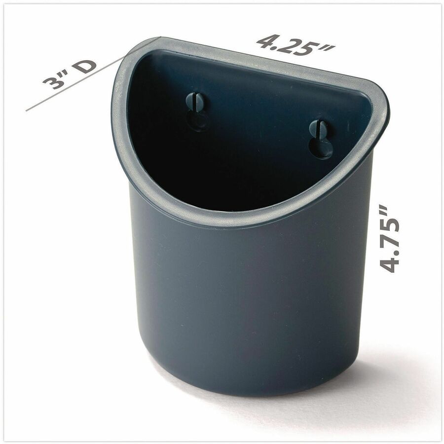 5" Height x 4.3" Width x 2.5" Depth - Plastic - Charcoal - 1