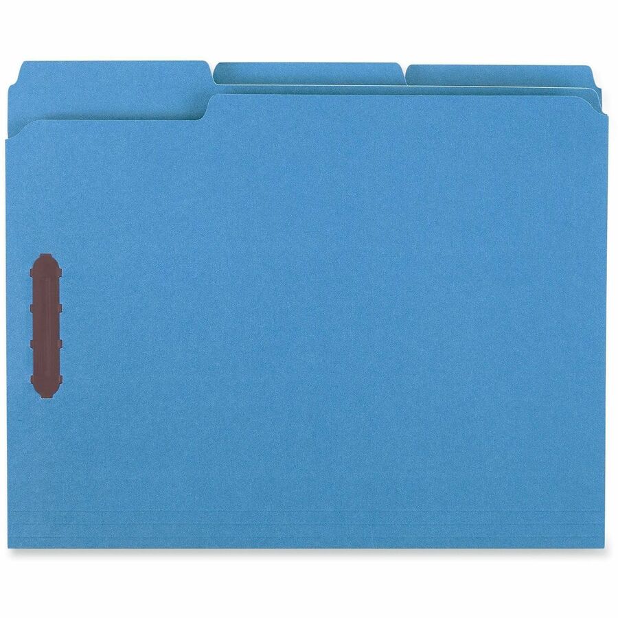 Universal 1/3 Tab Cut Letter Classification Folder - 8 1/2" x 11" - 3/4" Expansion - 2 Fastener(s) - 2" Fastener Capacity - Top Tab Location - Assorted Tab Position - Blue - 50 Box
