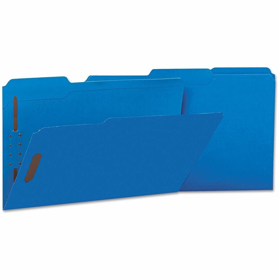 Universal 1/3 Tab Cut Legal Classification Folder - 8 1/2" x 14" - 3/4" Expansion - 2 Fastener(s) - 2" Fastener Capacity - Top Tab Location - Assorted Tab Position - Blue - 50 Box