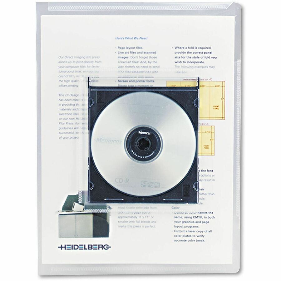 Universal Letter Project File, 8 1/2" x 11", Clear Plastic Polypropylene, Unpunched, 25 Pack