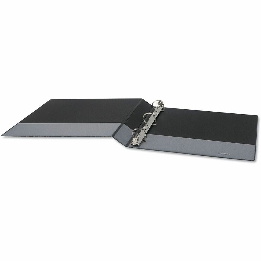 1" Binder Capacity - Letter - 8 1/2" x 11" Sheet Size - 220 Sheet Capacity - 3 Ring(s) - Fastener(s): Ring - Pocket(s): 2, Inside Front & Back - Polypropylene - Black - Non-stick - 1 Each