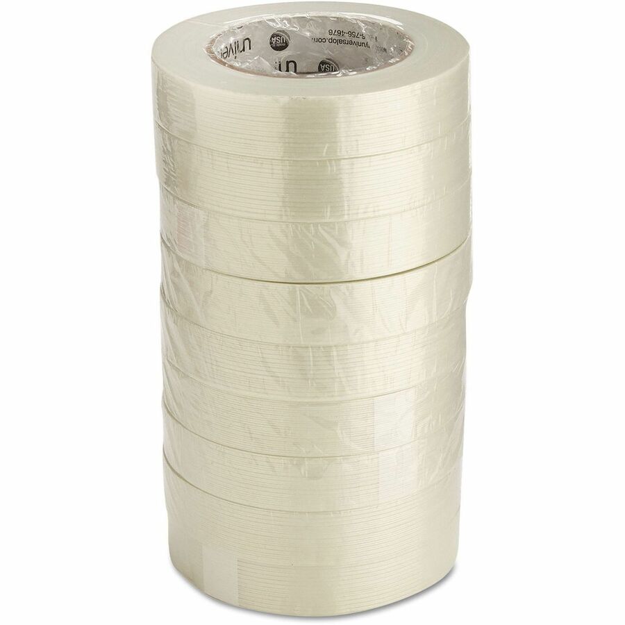 59.93 yd Length x 0.94" Width x 6.2 mil Thickness - 3" Core - Clear - Synthetic Rubber - Plastic Backing - 1 Roll