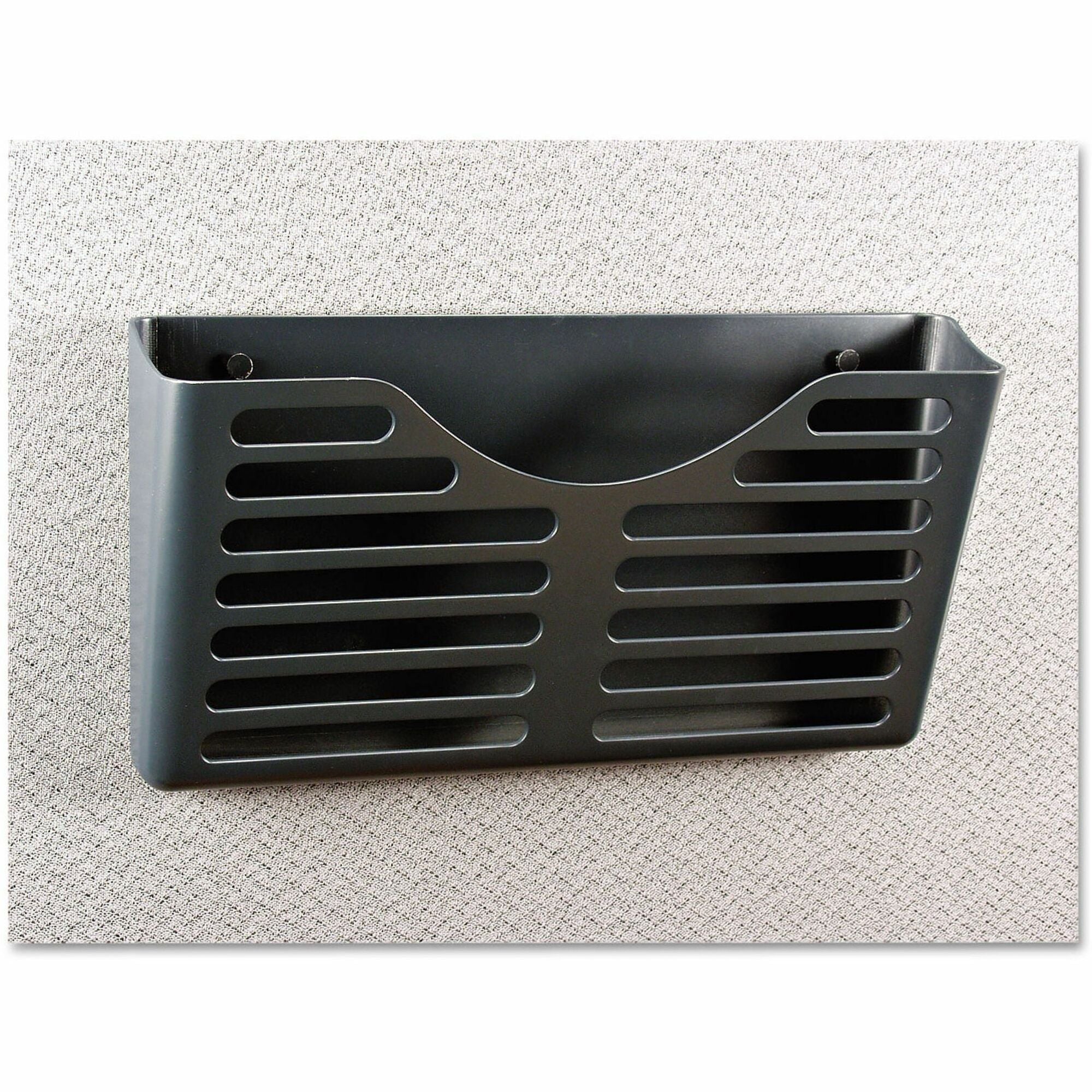 1 Compartment(s) - 7" Height x 13.50" Width x 3" Depth - Charcoal - Plastic - 1 Each