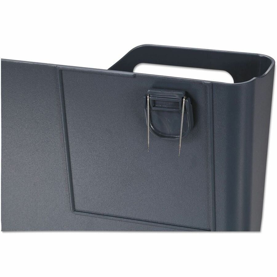 1 Compartment(s) - 7" Height x 13.50" Width x 3" Depth - Charcoal - Plastic - 1 Each