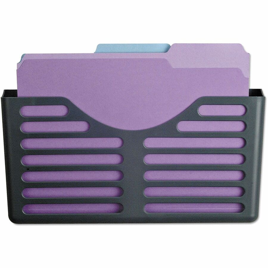 1 Compartment(s) - 7" Height x 13.50" Width x 3" Depth - Charcoal - Plastic - 1 Each