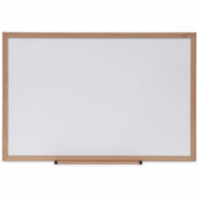 Universal Dry Erase Board - 36" (3 ft) Width x 24" (2 ft) Height - White Melamine Surface - Oak Medium Density Fiber (MDF) Frame - 1 Each