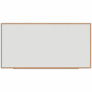 Universal Dry Erase Board - 96" (8 ft) Width x 48" (4 ft) Height - White Melamine Surface - Oak Medium Density Fiber (MDF) Frame - 1 Each