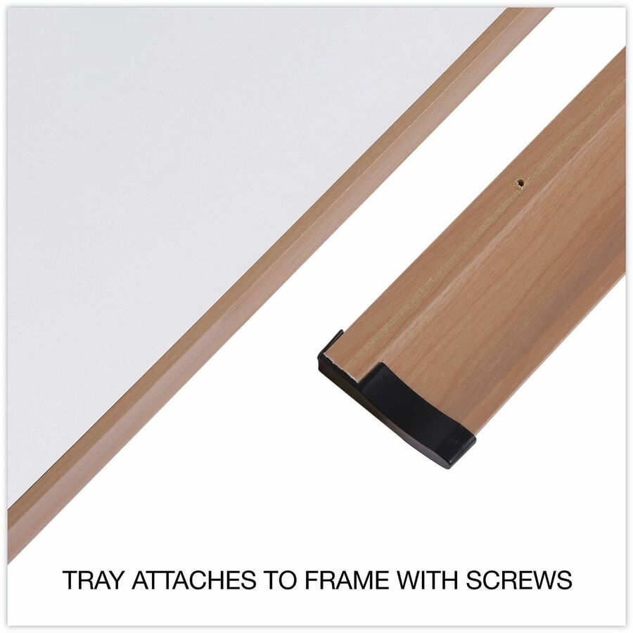 Universal Dry Erase Board - 72" (6 ft) Width x 48" (4 ft) Height - White Melamine Surface - Oak Medium Density Fiber (MDF) Frame - 1 Each