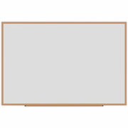 Universal Dry Erase Board - 72" (6 ft) Width x 48" (4 ft) Height - White Melamine Surface - Oak Medium Density Fiber (MDF) Frame - 1 Each
