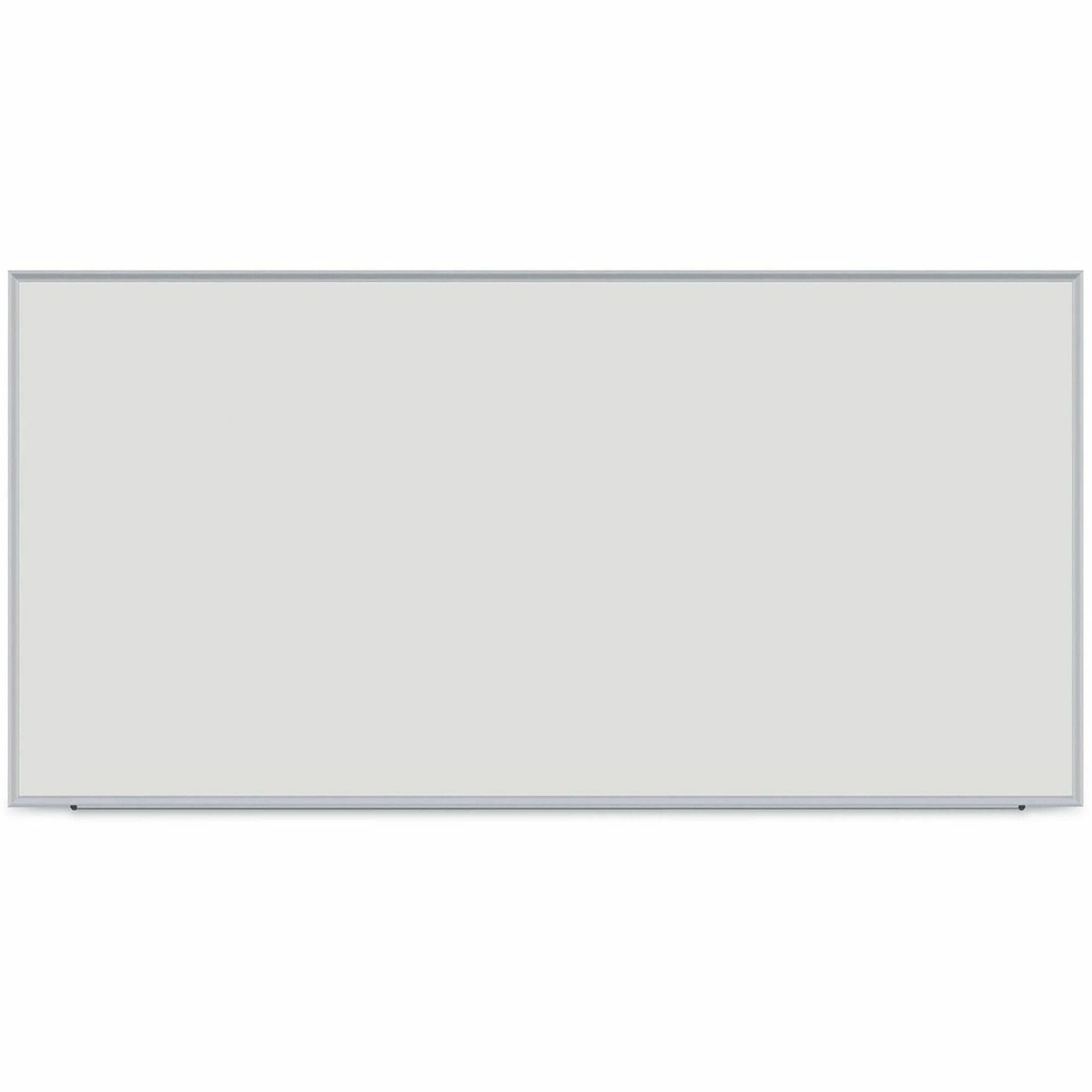 Universal Dry Erase Board - 96" (8 ft) Width x 48" (4 ft) Height - White Melamine Surface - Anodized Aluminum Frame - 1 Each