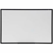 Universal Dry Erase Board - 36" (3 ft) Width x 24" (2 ft) Height - White Melamine Surface - Black Anodized Aluminum Frame - 1 Each