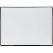 Universal Dry Erase Board - 48" (4 ft) Width x 36" (3 ft) Height - White Melamine Surface - Black Anodized Aluminum Frame - 1 Each