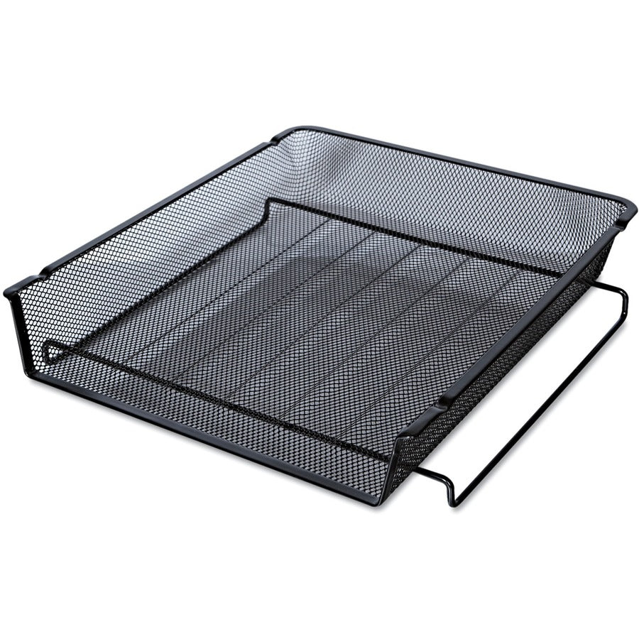 Universal Desk Tray - 1 Compartment(s) - 2.75" Height x 11.25" Width x 13" Depth - Black - Metal Mesh - 1 Each