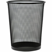 Open Top - 4.50 gal Capacity - Round - 11.70" Opening Diameter - For Desk, Office - Durable, Sturdy, Breathable - 14.1" Height x 11.8" Width x 14.1" Depth x 11.8" Diameter - Steel Mesh - Powder Coated - Black - 1 Each