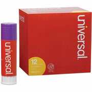 Universal Glue Stick - 1.30 oz - Purple, Clear - 12 / Pack