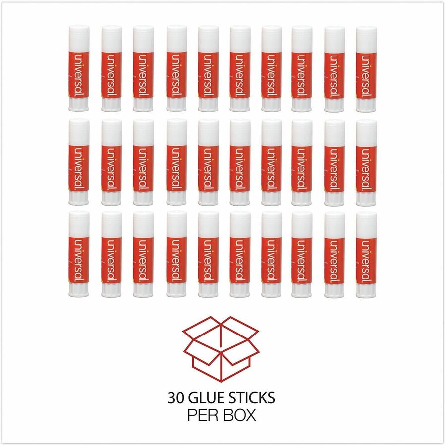 Universal Glue Stick - 0.28 oz - Clear - 30 / Pack