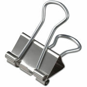 Small - 0.7" Width - 0.38" Size Capacity - Silver - Metal, Steel Wire - 40 / Pack