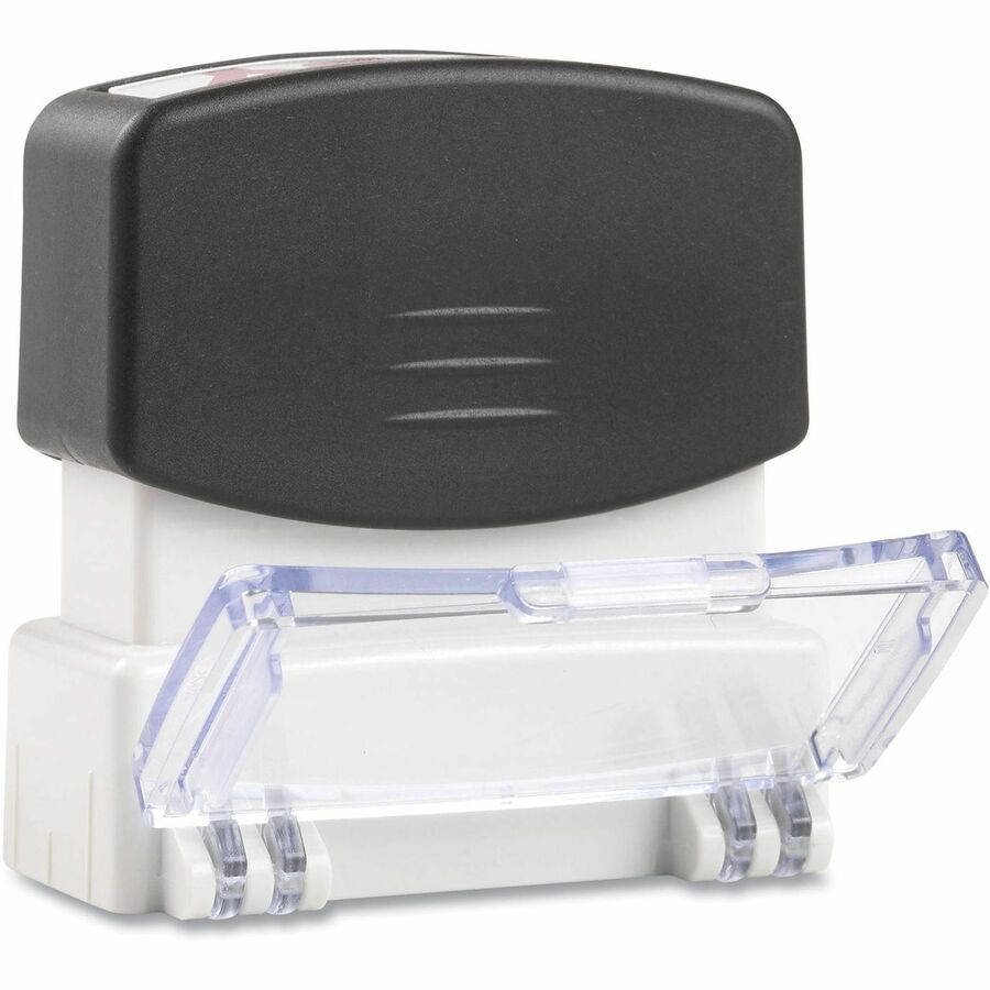 Message Stamp - PAID ONLINE - 1.69" Impression Width - Red - ABS Plastic - Recycled - 1 Each - TAA Compliant
