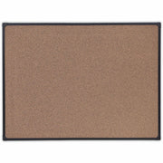 Universal Bulletin Board - 35.43" Board Height x 47.24" Board Width x 0.47" Board Depth - Brown Rubber, Cork Surface - Durable, Sleek Style, Heavy Duty, Sturdy - Black Aluminum Frame - 1 Each