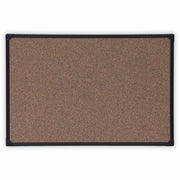 Universal Bulletin Board - 23.62" Board Height x 35.43" Board Width x 0.47" Board Depth - Brown Rubber, Cork Surface - Durable, Sleek Style, Heavy Duty, Sturdy - Black Plastic Frame - 1 Each
