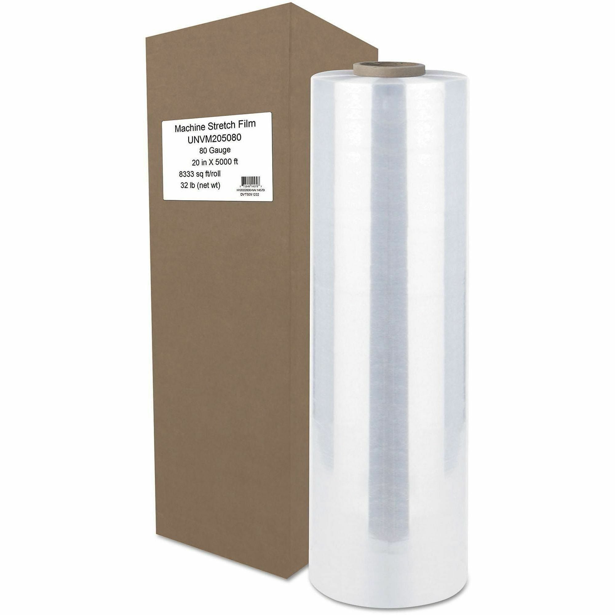 20" Width x 5000 ft Length x 0.8 mil Thickness - Self-adhering, Water Resistant, Dirt Resistant, Damage Resistant - Clear - 1 Roll