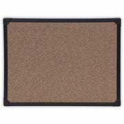 Universal Bulletin Board - 17.71" Board Height x 23.62" Board Width x 0.47" Board Depth - Brown Rubber, Cork Surface - Durable, Sleek Style, Heavy Duty, Sturdy - Black Aluminum Frame - 1 Each