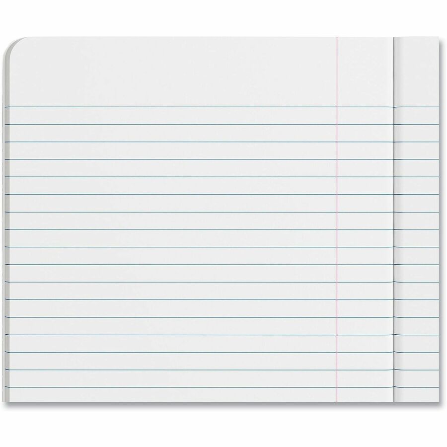 1 Subject(s) - 100 Sheets - Sewn - Wide Ruled, Legal Ruled Front Ruling - 15 lb Basis Weight - 9.75" Height x 7.5" Width - White Paper - Black Marble Chipboard Cover