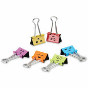 Medium - 1" Width - 0.63" Size Capacity - Assorted, Lavender, Lime, Orange, Purple, Red, Sky Blue, Yellow - Metal, Steel Wire - 42 / Pack