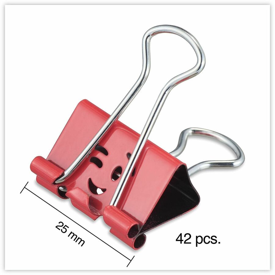 Medium - 1" Width - 0.63" Size Capacity - Assorted, Lavender, Lime, Orange, Purple, Red, Sky Blue, Yellow - Metal, Steel Wire - 42 / Pack