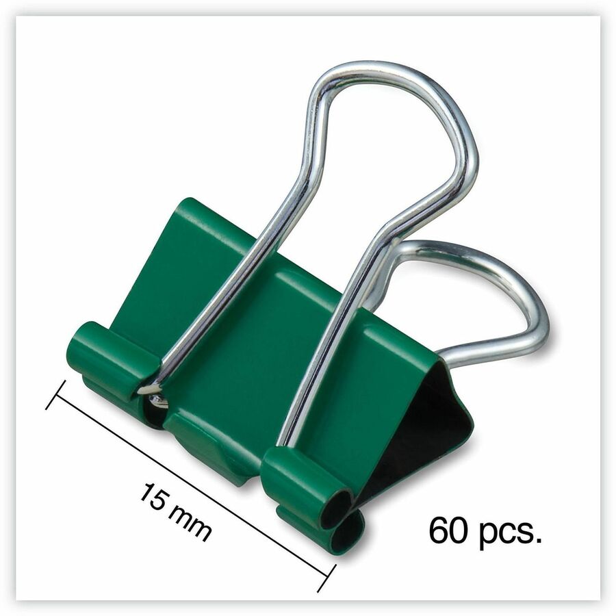 Mini - 0.6" Width - 0.25" Size Capacity - Assorted, Blue, Gold, Green, Red, White - Metal, Steel Wire - 60 / Pack