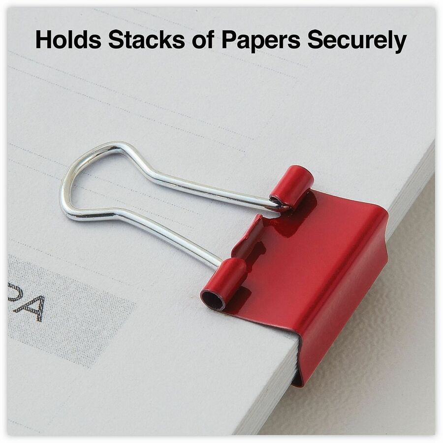Mini - 0.6" Width - 0.25" Size Capacity - Assorted, Blue, Gold, Green, Red, White - Metal, Steel Wire - 60 / Pack