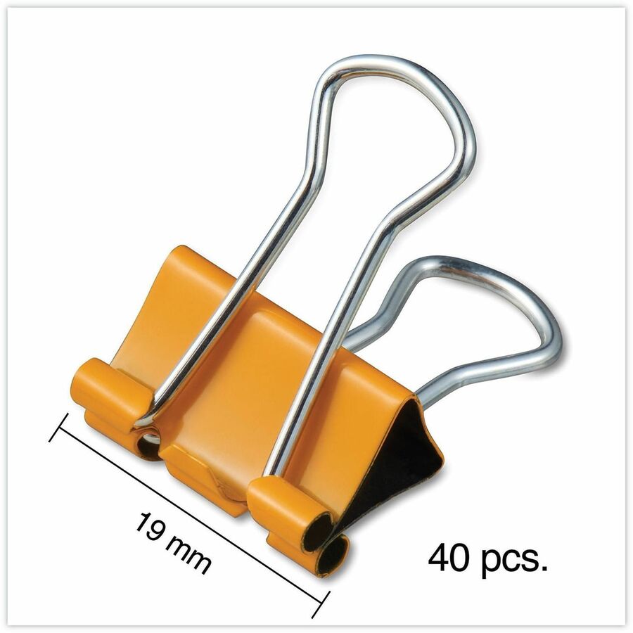 Small - 0.7" Width - 0.38" Size Capacity - Assorted, Blue, Gold, Green, Red, White - Metal, Steel Wire - 40 / Pack